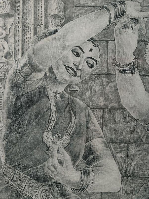 Exotic India Bharatnatyam | Pencil Sketch By Anup Gomay 
