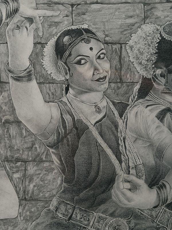 Exotic India Bharatnatyam | Pencil Sketch By Anup Gomay 