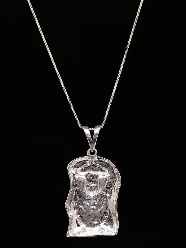 Exotic India Bhurakhiya Hanuman Dada Enamel Sterling Silver Pendant