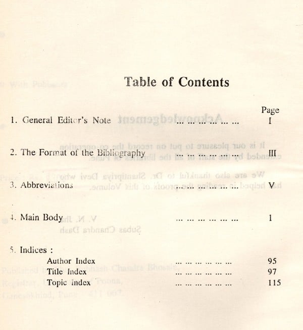 Exotic India Bibliography Of Pali And Buddhism (An Old And Rare Book) 