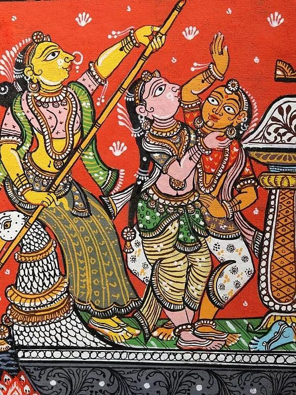 Exotic India Boat Of Love | Pattachitra Art | Watercolor Painting