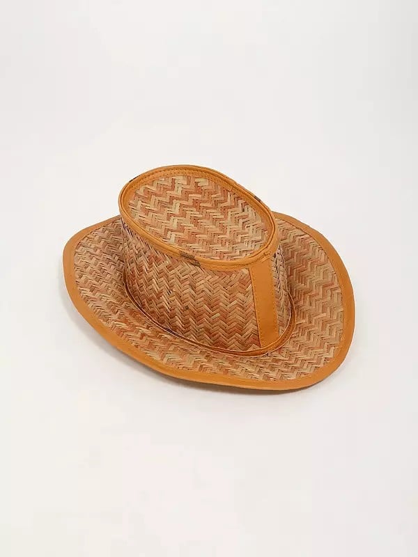 Exotic India Bomboo Handcrafted Cowboy Hat For Men & Women 