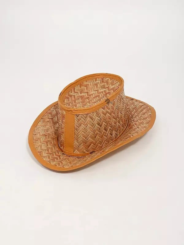 Exotic India Bomboo Handcrafted Cowboy Hat For Men & Women 