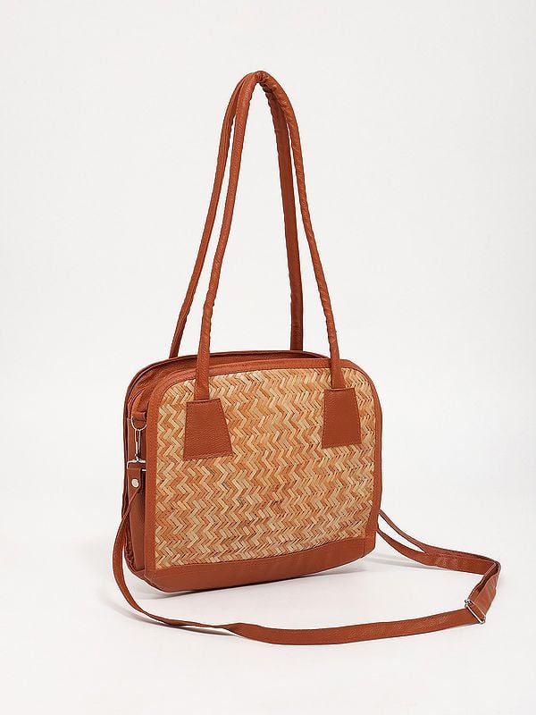 Exotic India Bomboo Sling Bag With Detachable Side Strap 