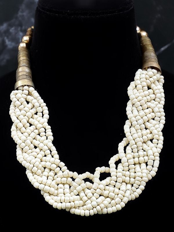 Exotic India Braided Bead Necklace | Indian Necklaces With Unique Designs 