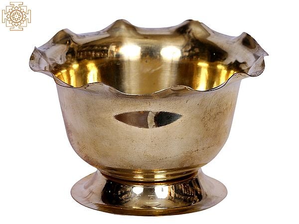 Exotic India Brass Chandan Pela | Hand-Picked Ritual & Puja Item 