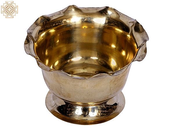 Exotic India Brass Chandan Pela | Hand-Picked Ritual & Puja Item 