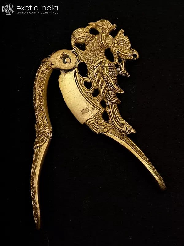 Exotic India Brass Dragon Design Nut Cutter | Handmade 