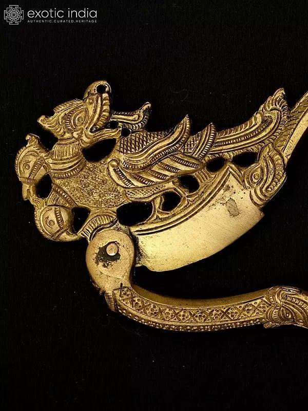 Exotic India Brass Dragon Design Nut Cutter | Handmade 