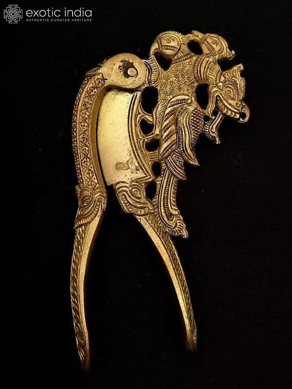exotic india Brass Dragon Design Nut Cutter | Handmade