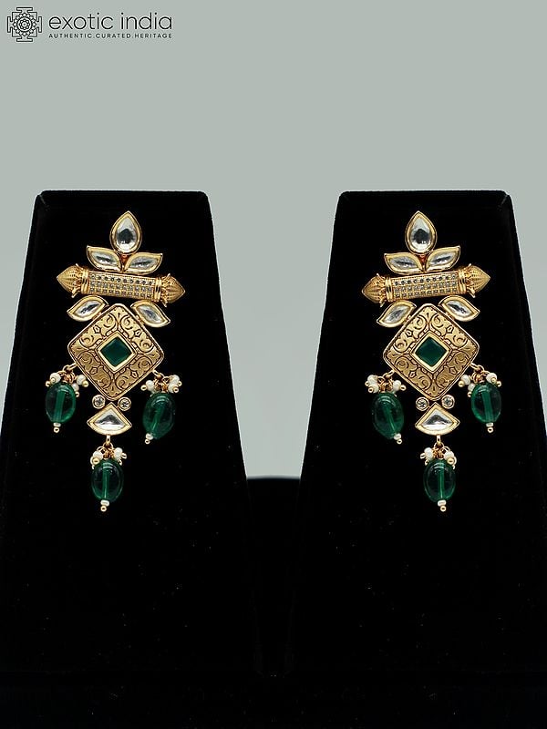 Exotic India Bridal Choker Set With Meenakari Matte Design And Beads 