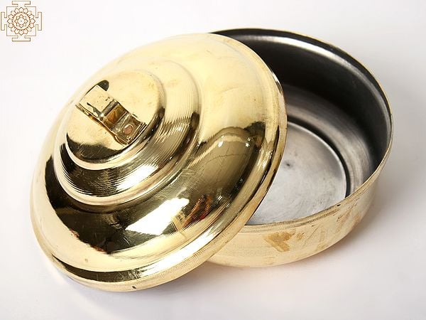 Exotic India Bronze Container With Handle (Multiple Size) 