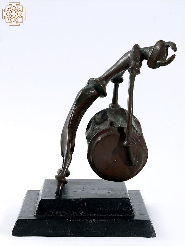 Exotic India Bronze Tribal Drummer – Rhythm Of The Earth| Signed Product By Artist : Ekeshwar 
