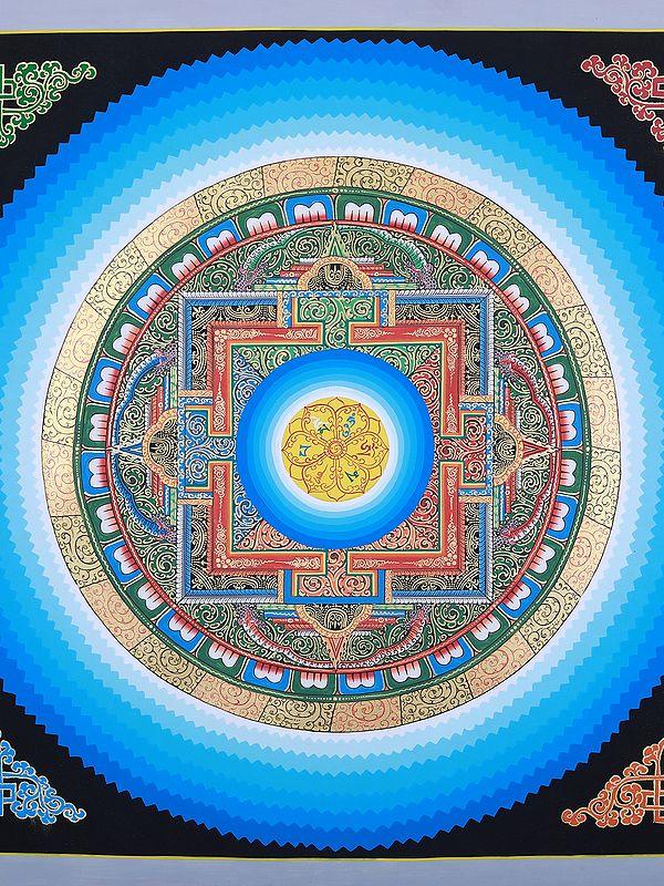 Exotic India Buddhist Mandala Art | Brocadeless Thangka Painting 