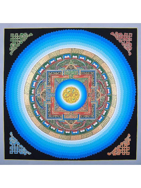 exotic india Buddhist Mandala Art | Brocadeless Thangka Painting 
