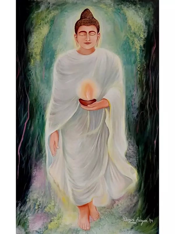 exotic india Calm And Peaceful Buddha | Acrylic On Canvas | By Damini Sargam 