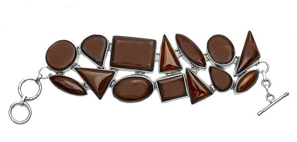 exotic india Carnelian Multi-Shapes Toggle Bracelet