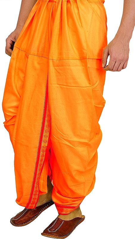 Exotic India Chamomile Ready To Wear Dhoti And Veshti Set 