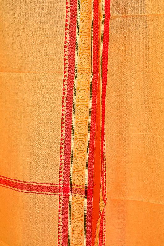 Exotic India Chamomile Ready To Wear Dhoti And Veshti Set 