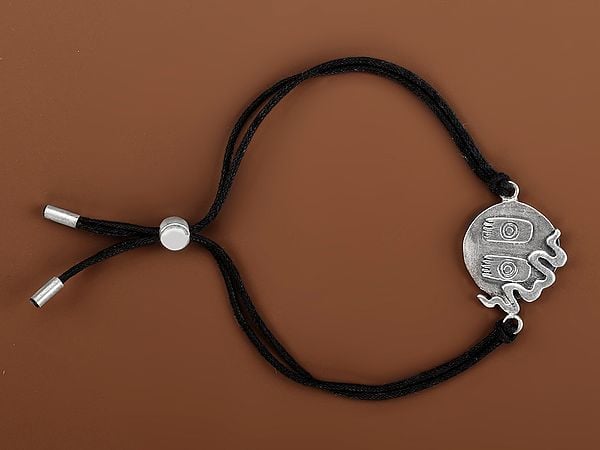 exotic india Charan Paduka Stylized Bracelet | Sterling Silver Jewelry 