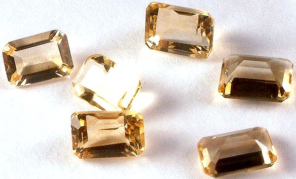 exotic india Citrine 7 x 5 mm Octagonal (Price Per Pair) 