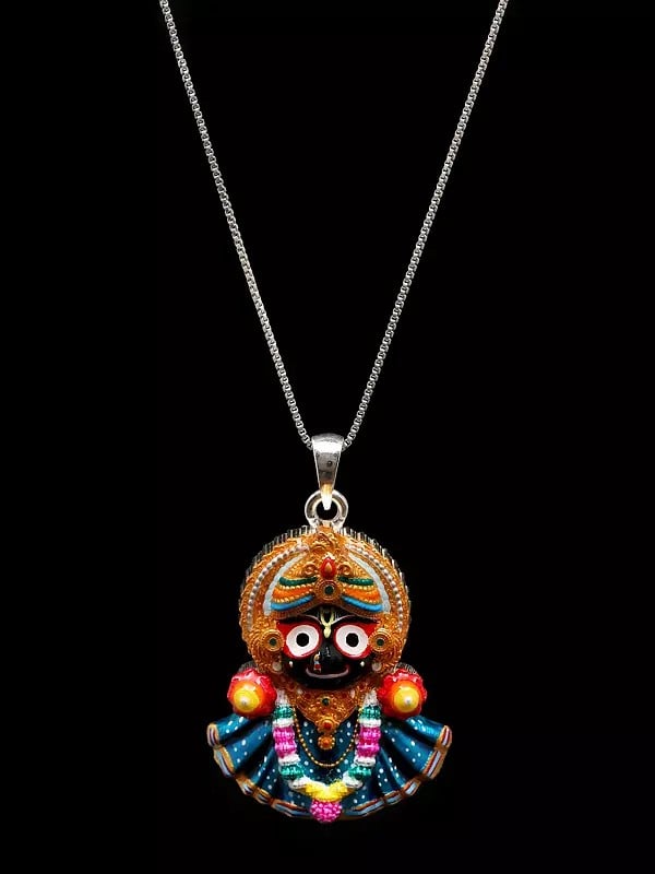 Exotic India Colorful Enamelled Lord Jagannath Pendant 