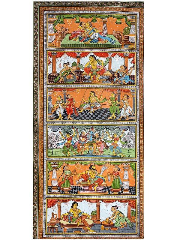 Exotic India Complete Ragas And Raginis | Huge Size Pattachitra Painting From Odisha 