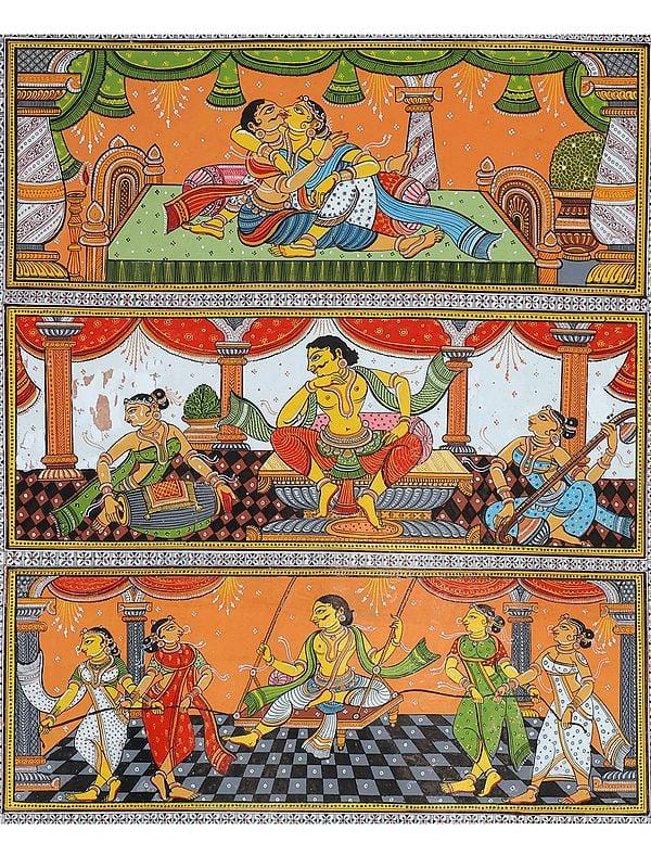 Exotic India Complete Ragas And Raginis | Huge Size Pattachitra Painting From Odisha 