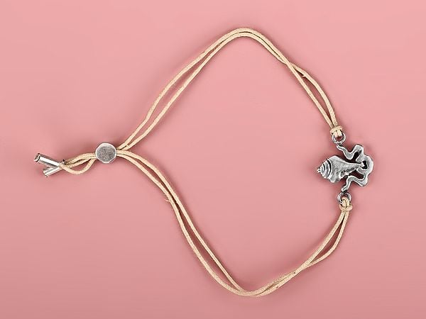 exotic india Conch Sterling Silver Bracelet | Spiritual Symbol Jewelry