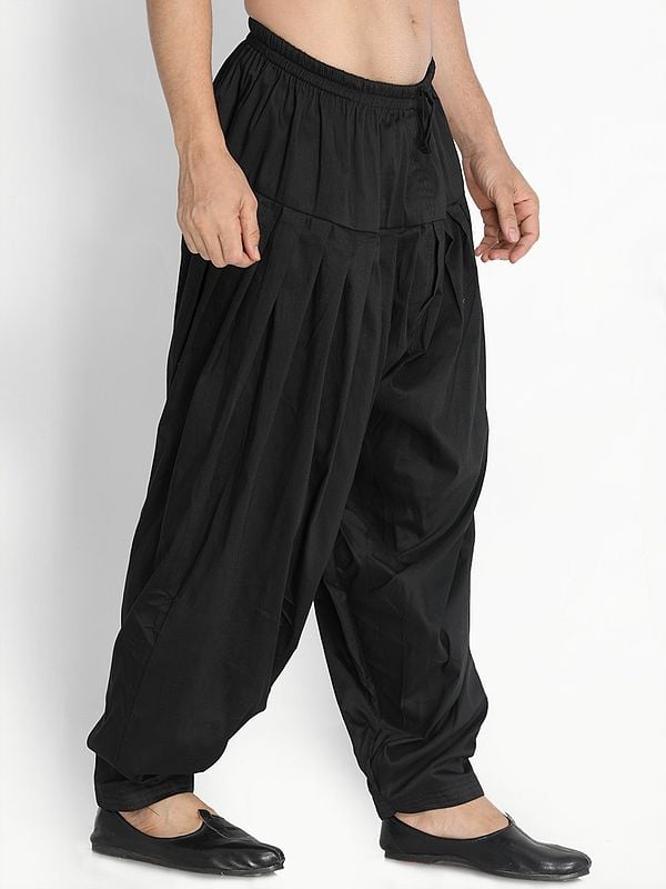 Exotic India Cotton Blend Men's Patiala Style Salwar (Ready To Wear) 