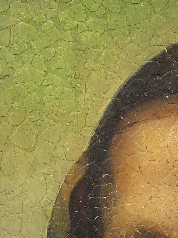 Exotic India Crackled Mona Lisa | Oil Painting With Frame 