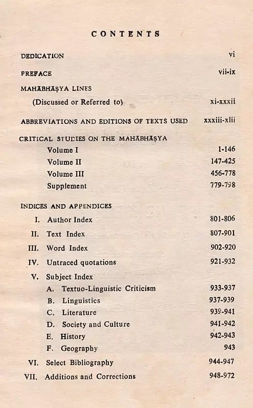 Exotic India Critical Studies On The Mahabhasya: An Old And Rare Book (Only 1 Quantity Available) 