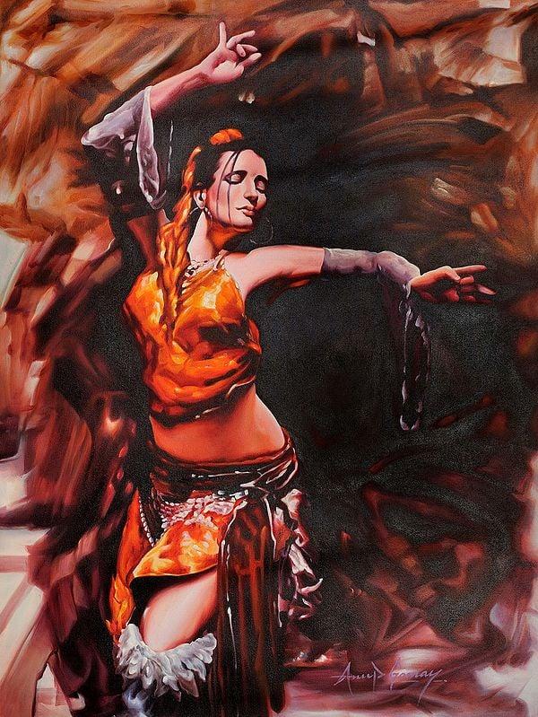 exotic india Dancer Caught In The Ecstasy of Her Art