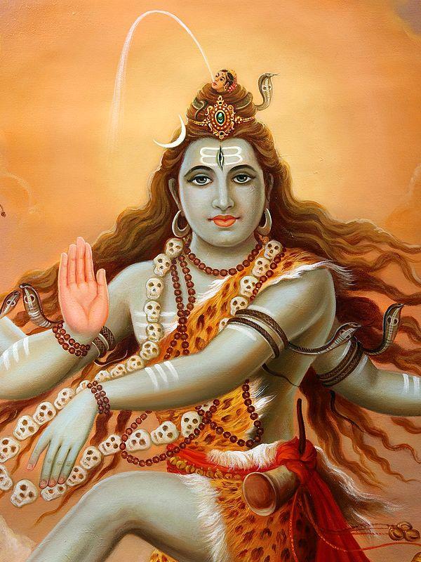 Exotic India Dancing Lord Shiva | Oil Painting On Canvas