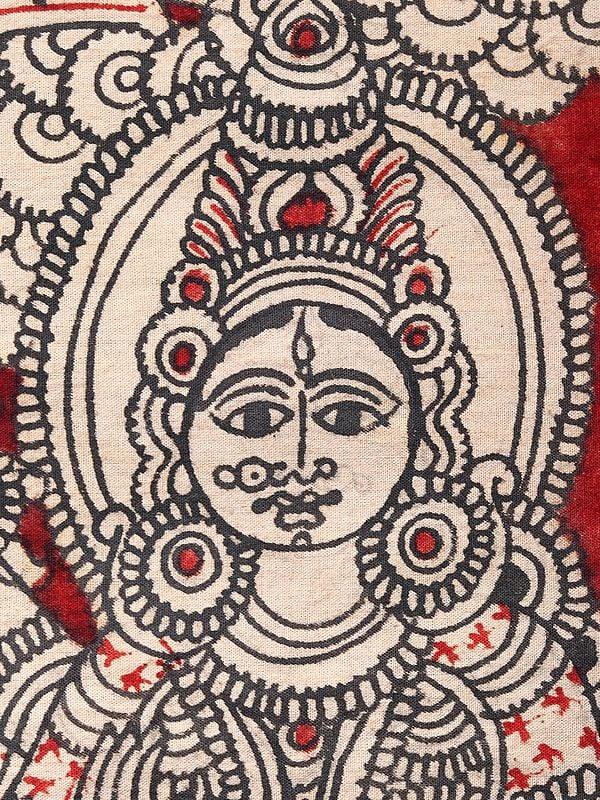 Exotic India Dancing Radha Krishna | Kalamkari Painting