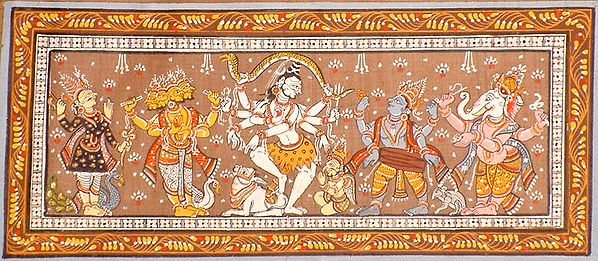 exotic india Dancing Shiva and a Celestial Audience