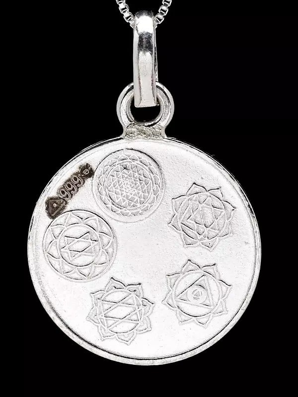 Exotic India Das Mahavidya Yantra Pendant (Two Sided Pendant)