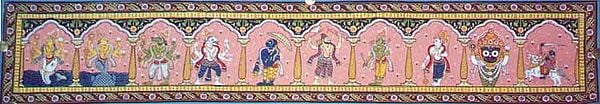 exotic india Dash Avataar - The Ten Incarnations of Lord Vishnu