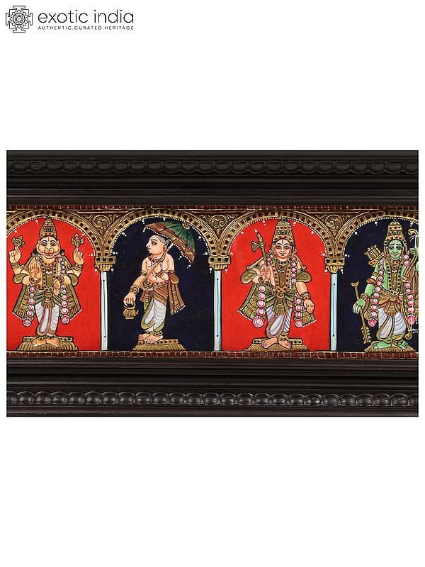 Exotic India Dashavatara Of Lord Vishnu Tanjore Painting 