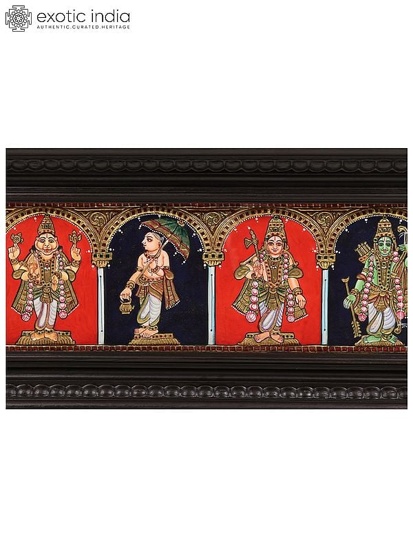 Exotic India Dashavatara Of Lord Vishnu Tanjore Painting 