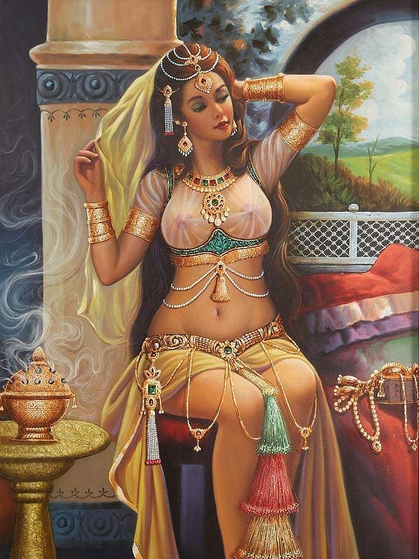 Exotic India Deadly Beauty | Without Frame | Oil Painting On Canvas 