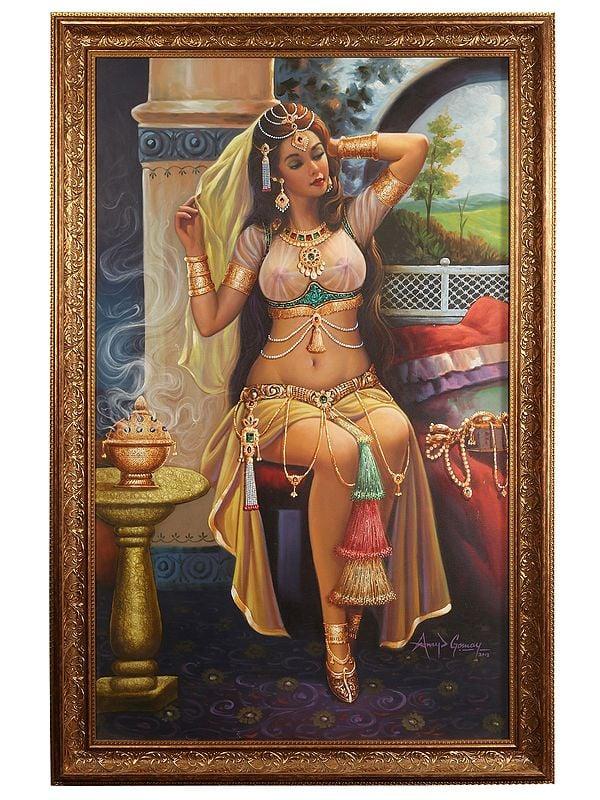 exotic india Deadly Beauty | Without Frame | Oil Painting on Canvas 