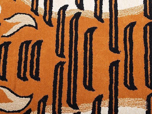 Exotic India Desert-Sun Tibetan Tiger Wool Yogic Asana Mat From Mirzapur 