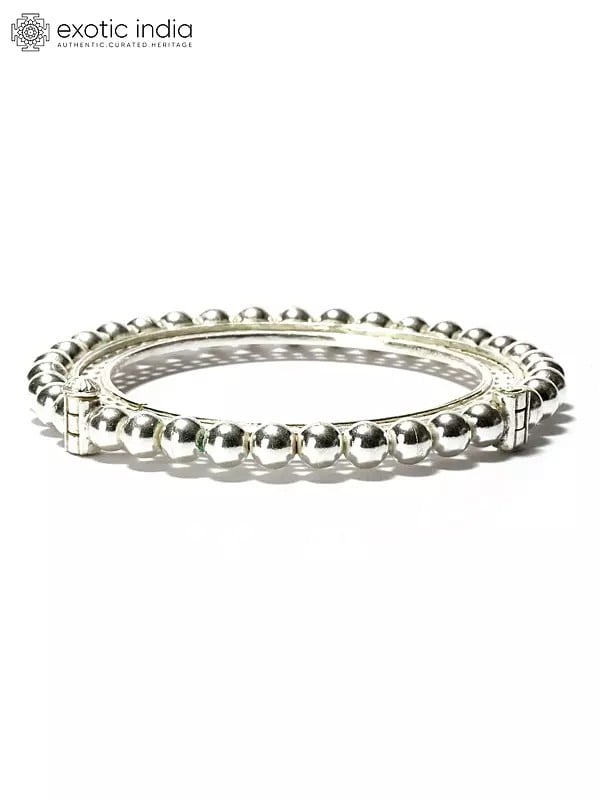 Exotic India Designer Sterling Silver Bangle (Price Per Piece) 