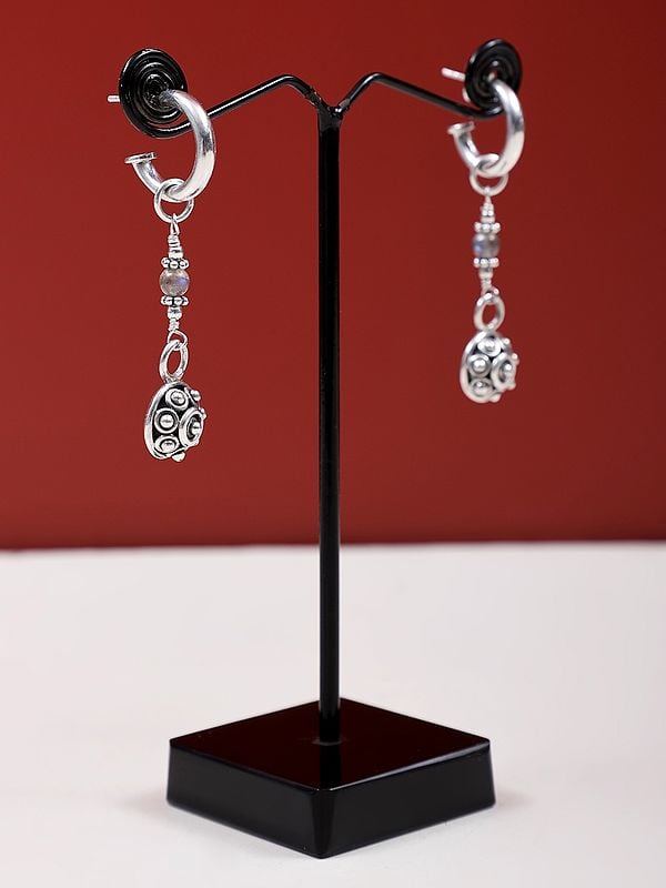 Exotic India Designer Sterling Silver Earring | Indian Jewelry