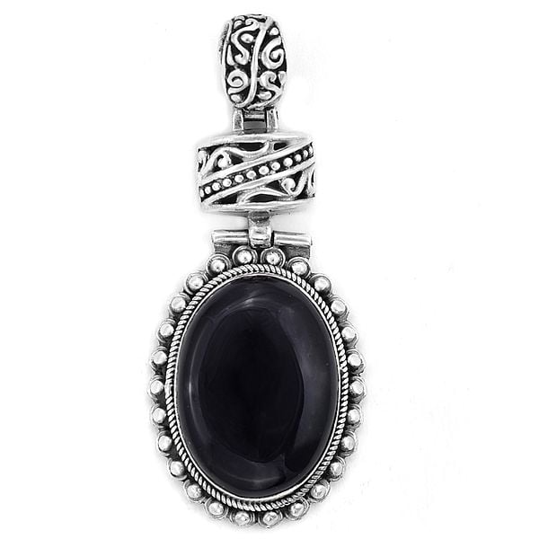 exotic india Designer Sterling Silver Pendant with Gemstone