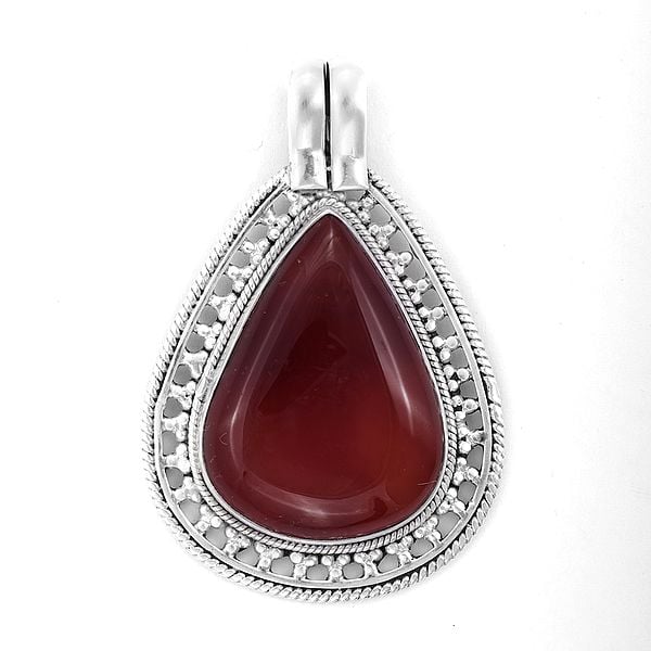 exotic india Designer Sterling Silver Pendant with Gemstone