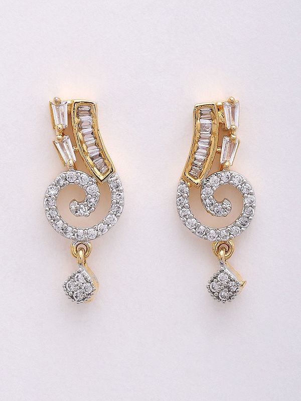 Exotic India Designer Stone Studded Mangalsutra Set With Earrings 