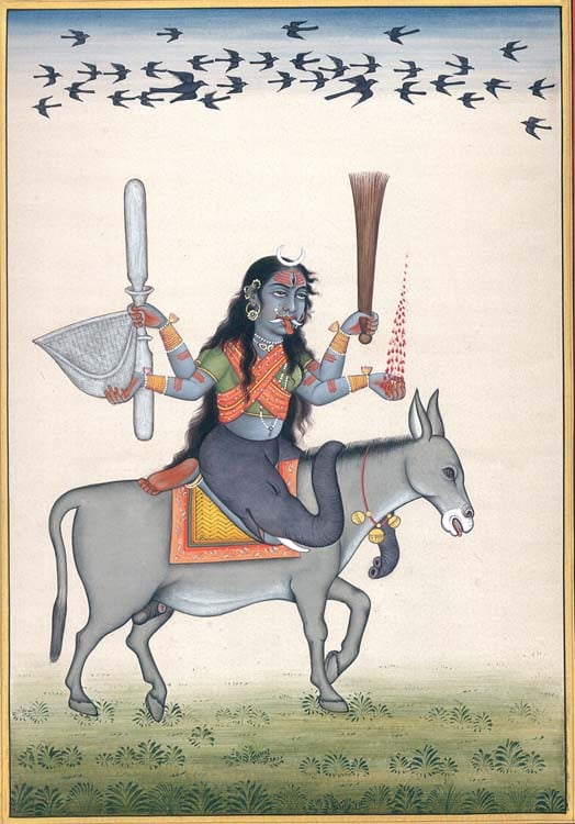 exotic india Devi Sheetali - The Goddess Who Cures Small Pox