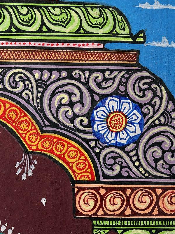 Exotic India Devine Pair Of Radha Krishna | Pattachitra Painting
